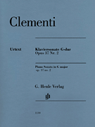 Piano Sonata in G Major, Op. 37, No. 2 piano sheet music cover